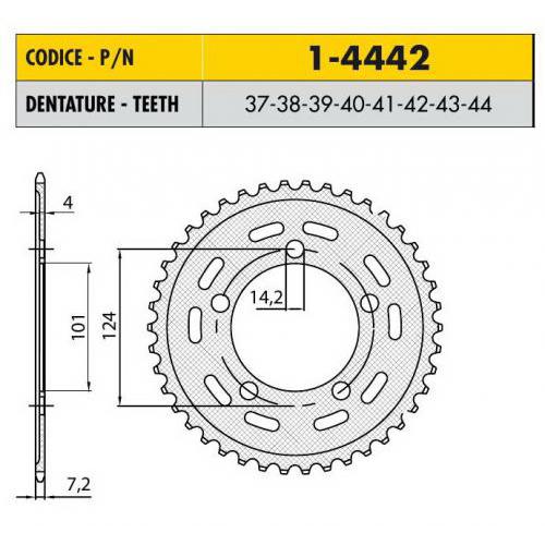 Звездочка ведущая Sunstar 1-4442-37 зубьев