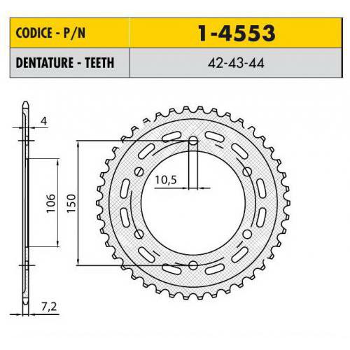 Звездочка ведущая Sunstar 1-4553-43 зубьев