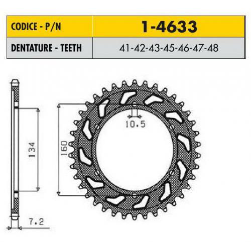 Звездочка ведущая Sunstar 1-4633-42 зубьев