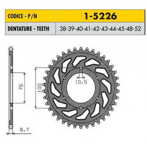 Звездочка ведущая Sunstar 1-5226-42 зубьев