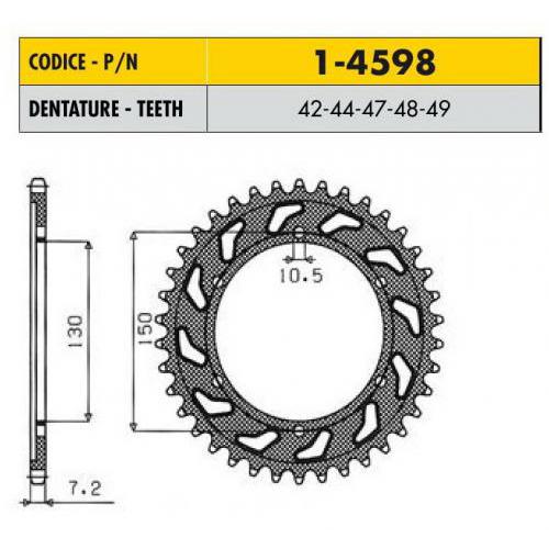 Звездочка ведущая Sunstar 1-4598-42 зубьев