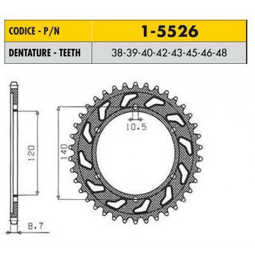 Звездочка ведущая Sunstar 1-5526-48 зубьев