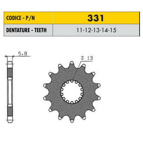 Звездочка ведущая Sunstar 331-12 зубьев