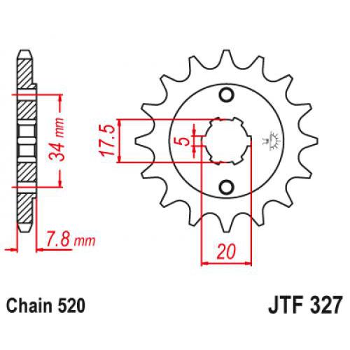 Звездочка ведущая JTF327.14 зубьев