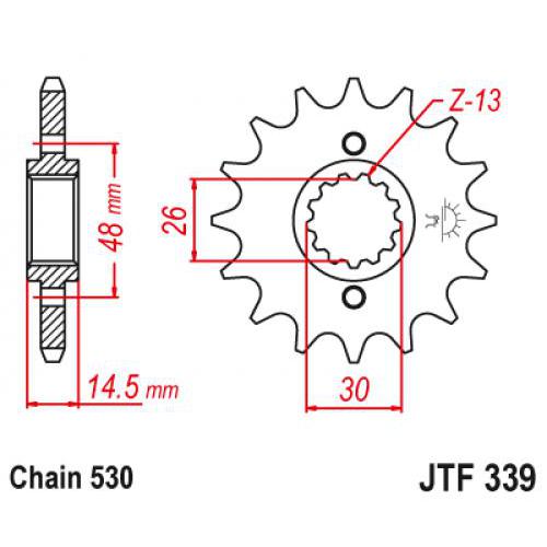 Звездочка ведущая JTF339.18 зубьев