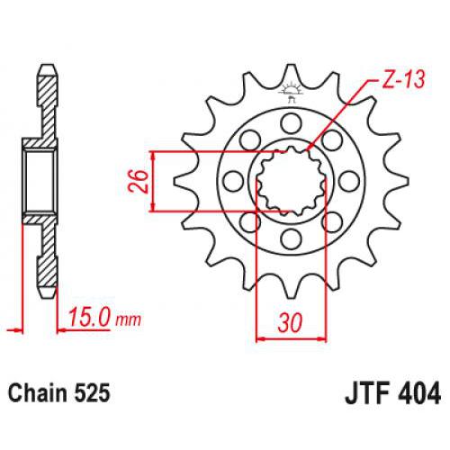 Звездочка ведущая JTF404.17 зубьев