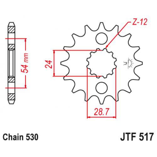 Купить звездочку ведущую JTF517.17 зубьев Звездочка ведущая JTF517.17 зубьев