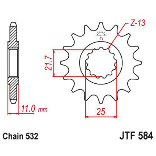 Звездочка ведущая JTF584.15 зубьев